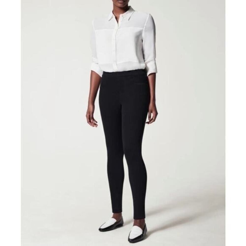 SPANX Jean-ish Ankle Leggings Skinny Jeans‎ Black size Small Petite